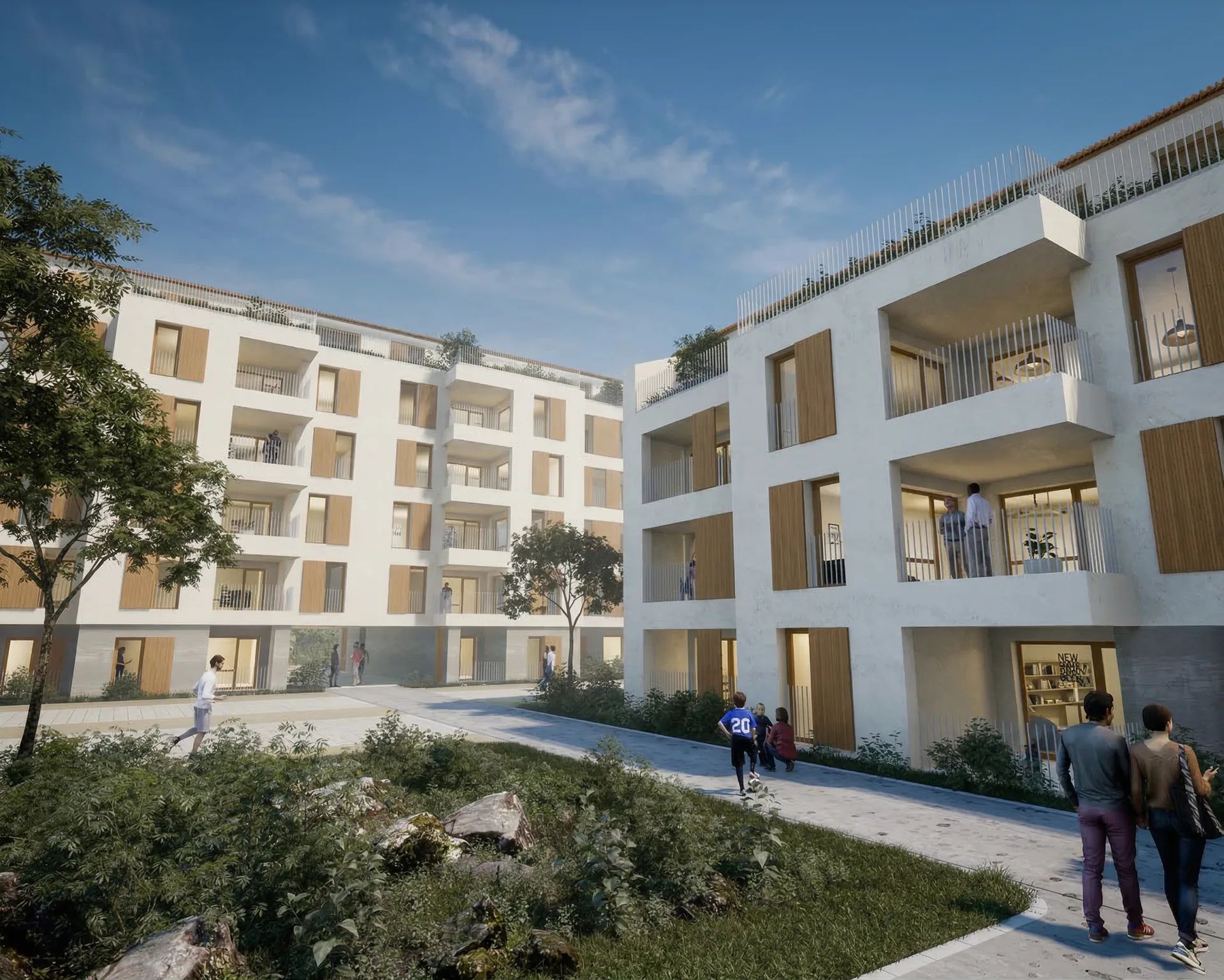 Projet de construction Corte : incrustations 3d par Le Bureau