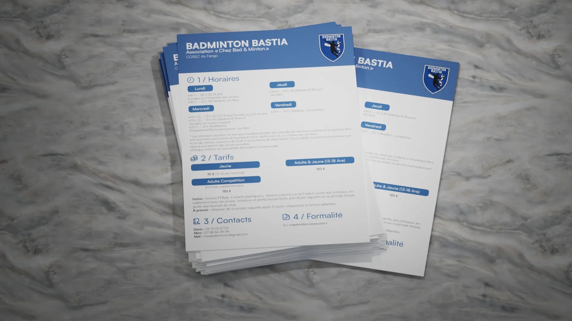 Chez Bad & Minton : flyer par Le Bureau